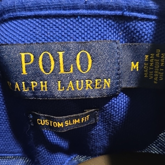 Polo by Ralph Lauren Blue Custom Slim Fit Shirt - Picture 2 of 6